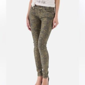 7 For All Mankind Floral Patterned The Skinny Jeans Sz25